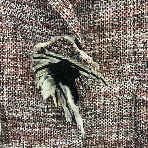 BCBGMaxAzria Silk Tweed Cap Sleeve Blazer medium - Picture 4 of 7